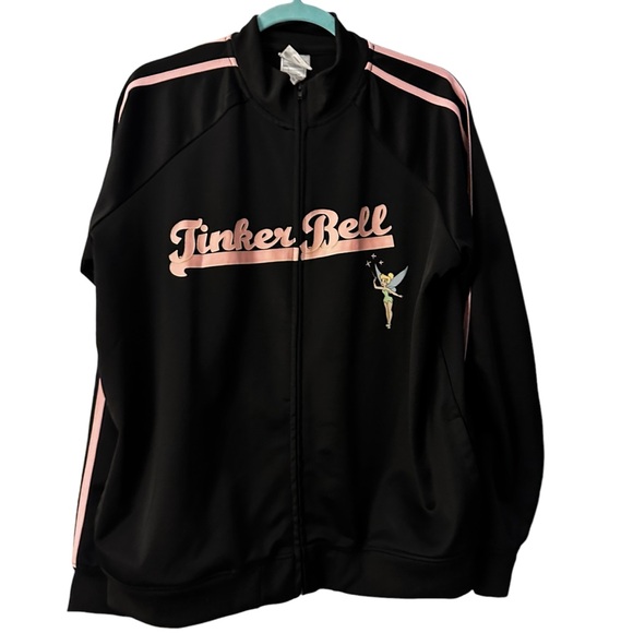 Disney Store Tinker Bell full-zip tracksuit jacket, women’s XXL. Pink stripes - Picture 2 of 13